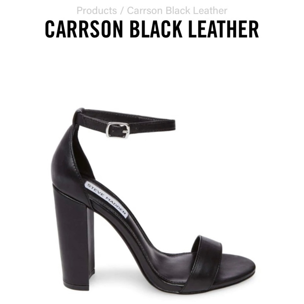 Steve Madden Carson Black Leather Heels